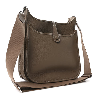 Hermes Taurillon Clemence Evelyne III PM Etoupe 2 of 10