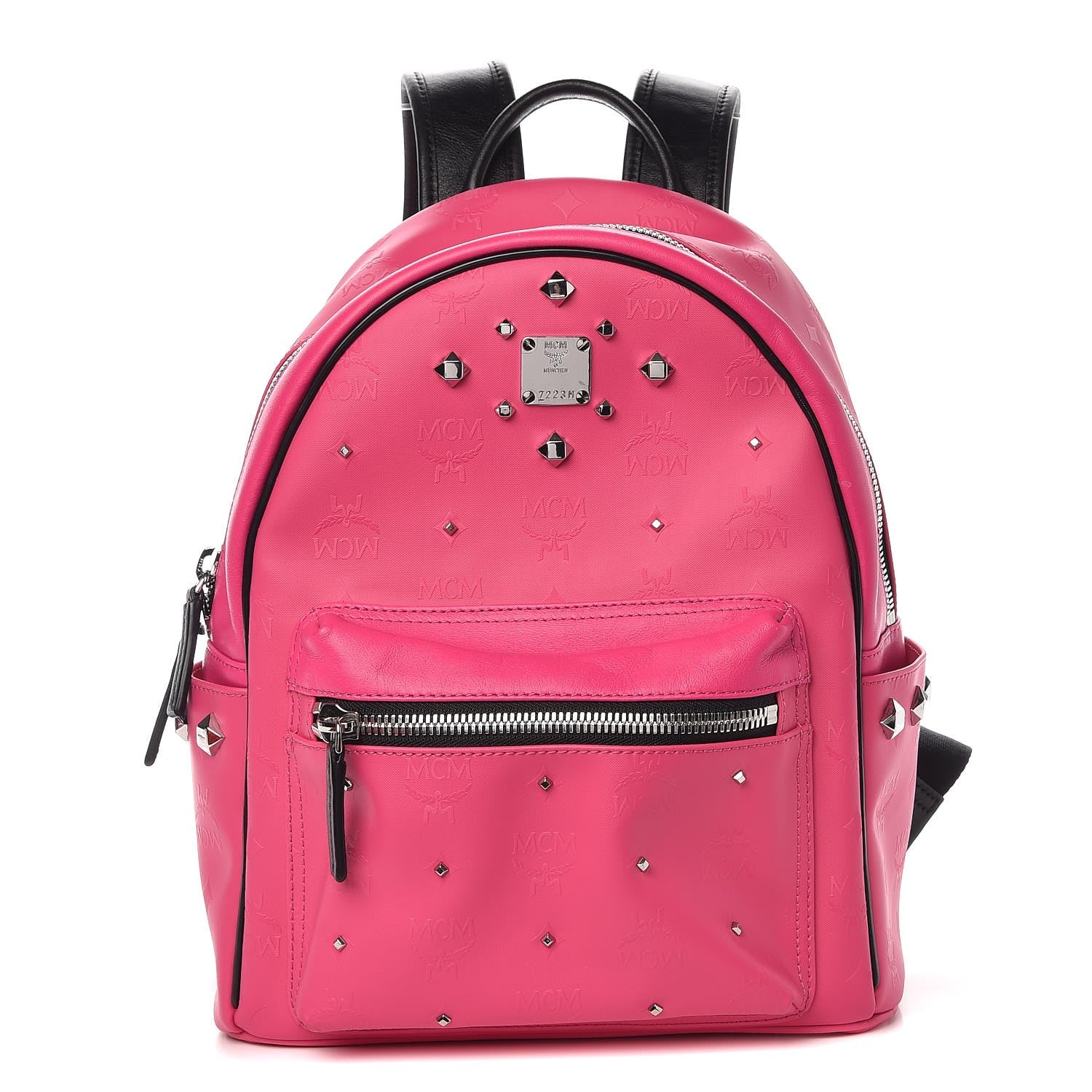 MCM Odeon Studded Small Backpack Beetroot Pink 1 of 9