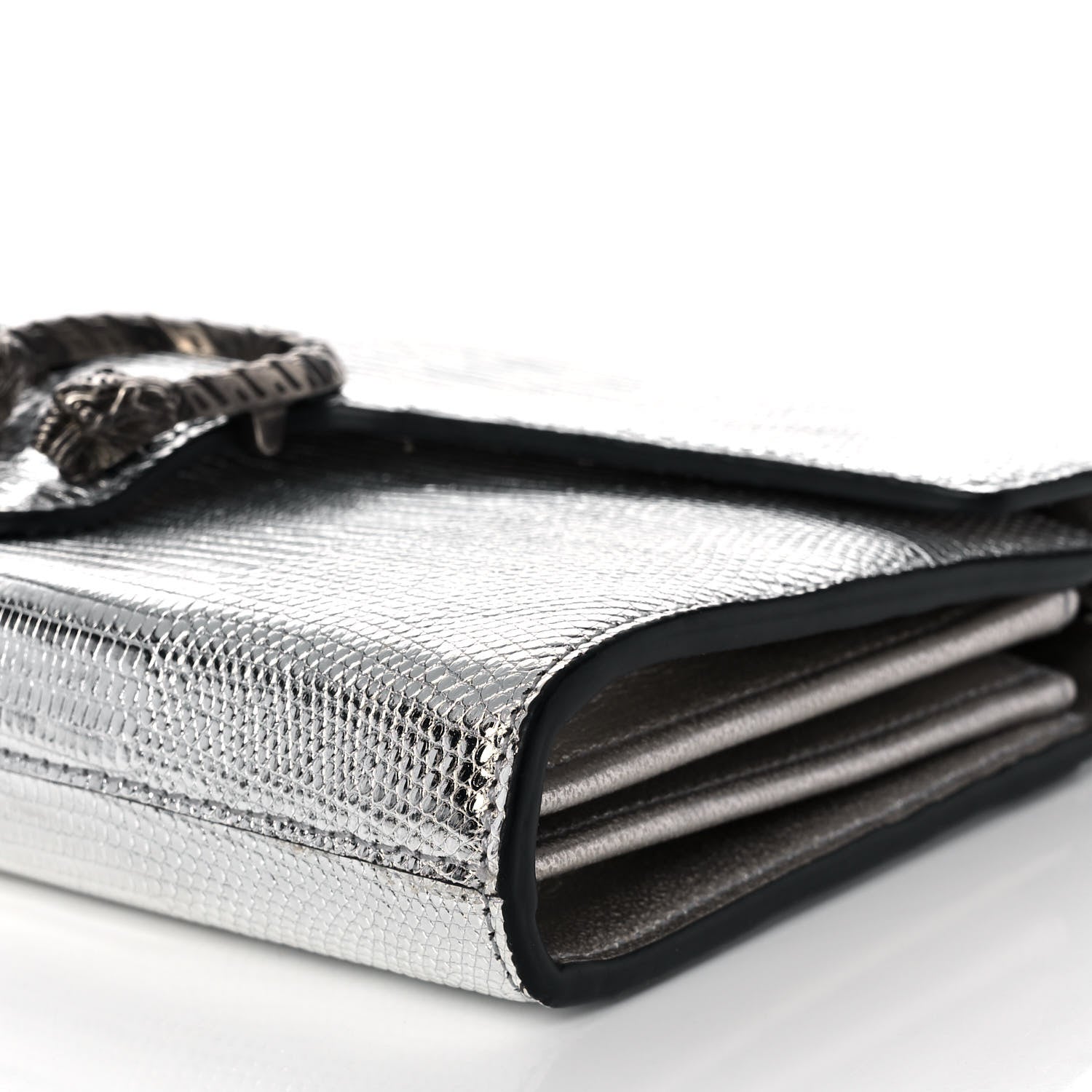 Gucci Lizard Mini Dionysus Chain Wallet Silver 9 of 10