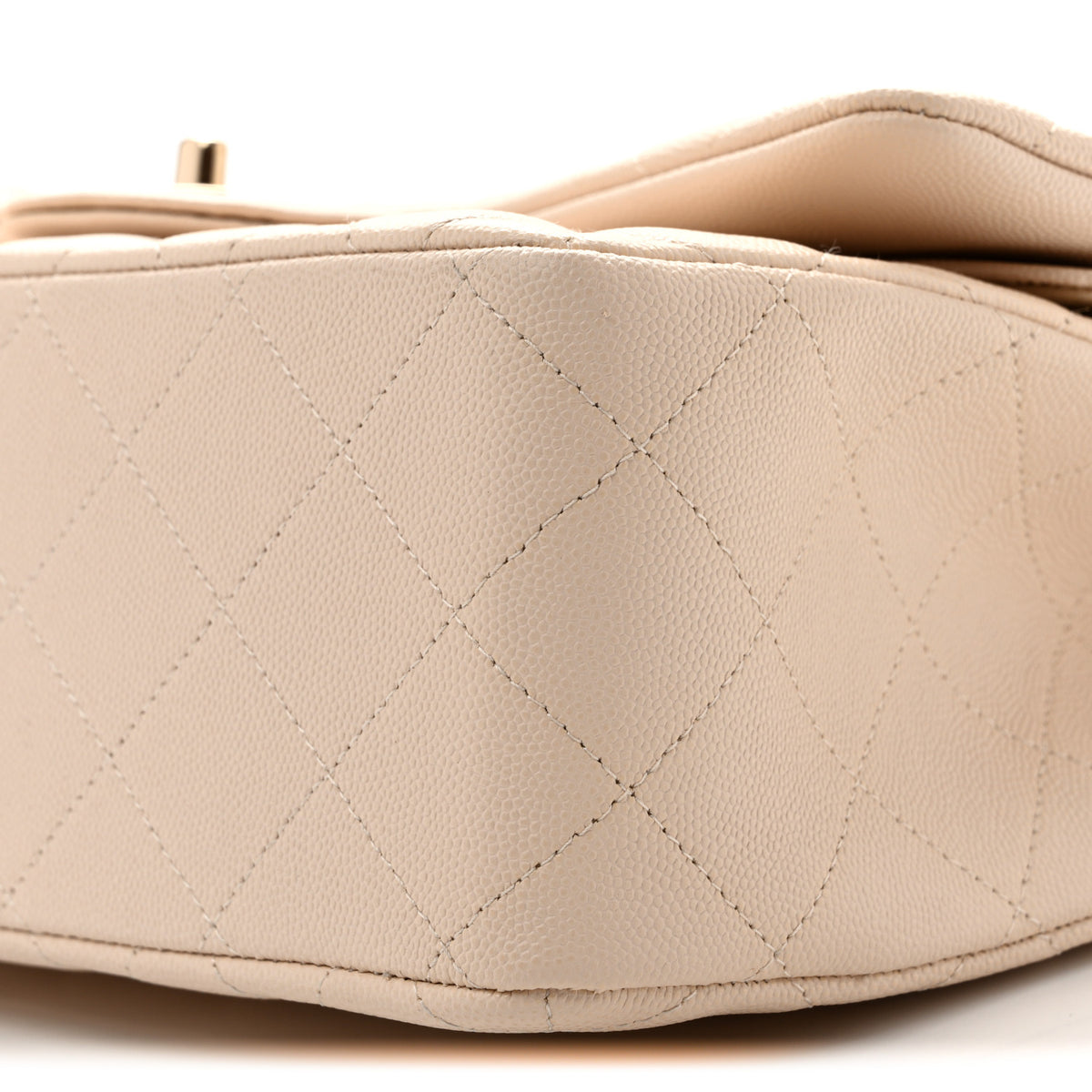 Chanel Caviar Quilted Jumbo Double Flap Light Beige 19 of 25