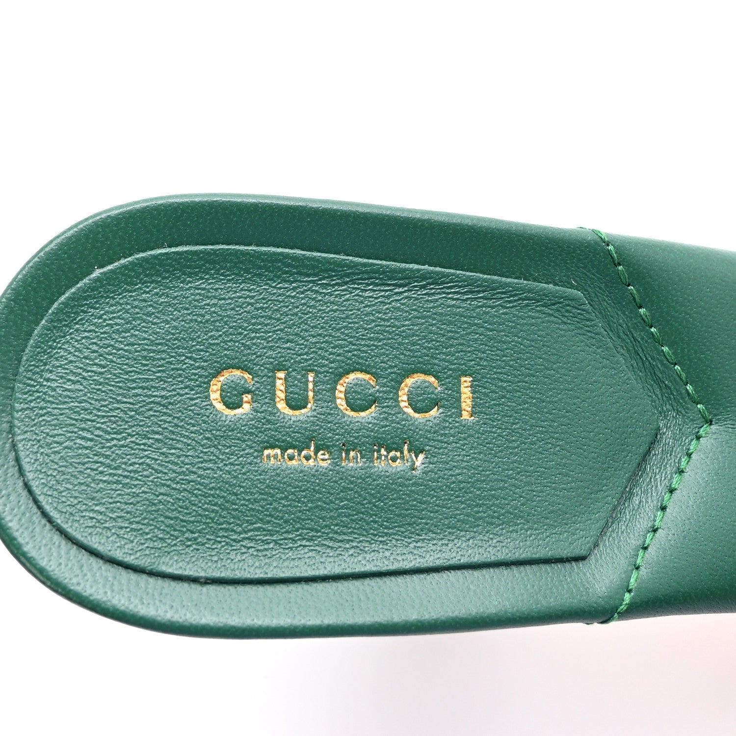 Gucci Nappa Matelasse GG Marmont 75mm Slide Sandals 35 Emerald 8 of 10