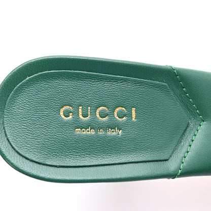 Gucci Nappa Matelasse GG Marmont 75mm Slide Sandals 35 Emerald 8 of 10