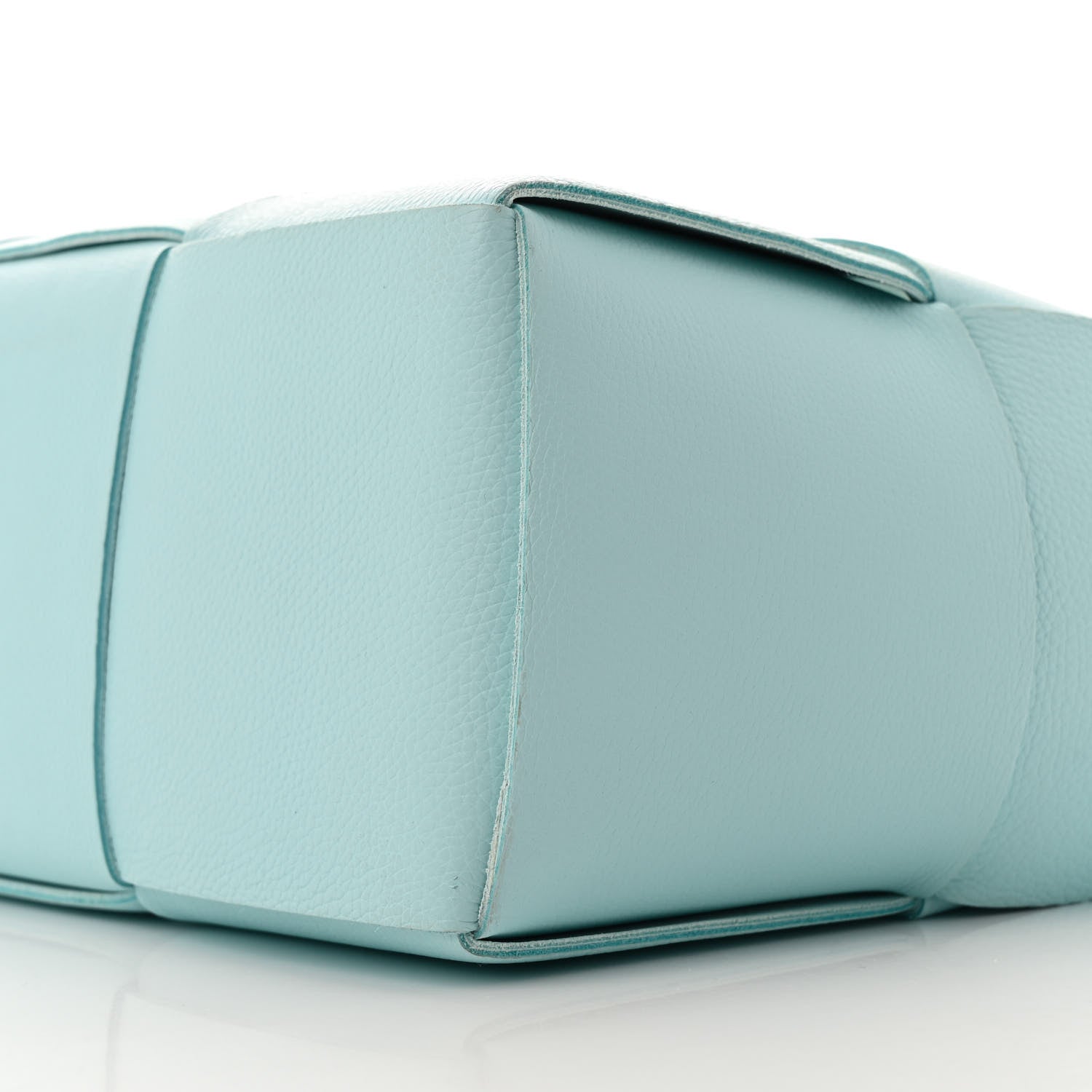 Bottega Veneta Grained Calfskin Maxi Intrecciato Small Arco Tote Pale Blue 10 of 12