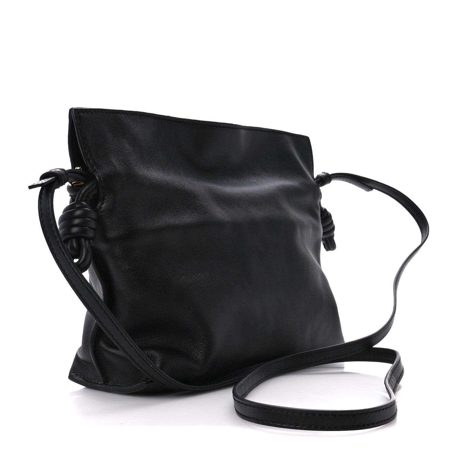 Loewe Calfskin Mini Flamenco Knot Clutch Black 3 of 10