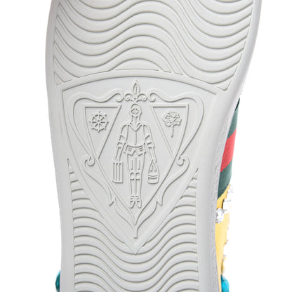 Gucci Metallic Nappa Crystal Web Womens Ace Sneakers 39 Oro Vecchio 8 of 10
