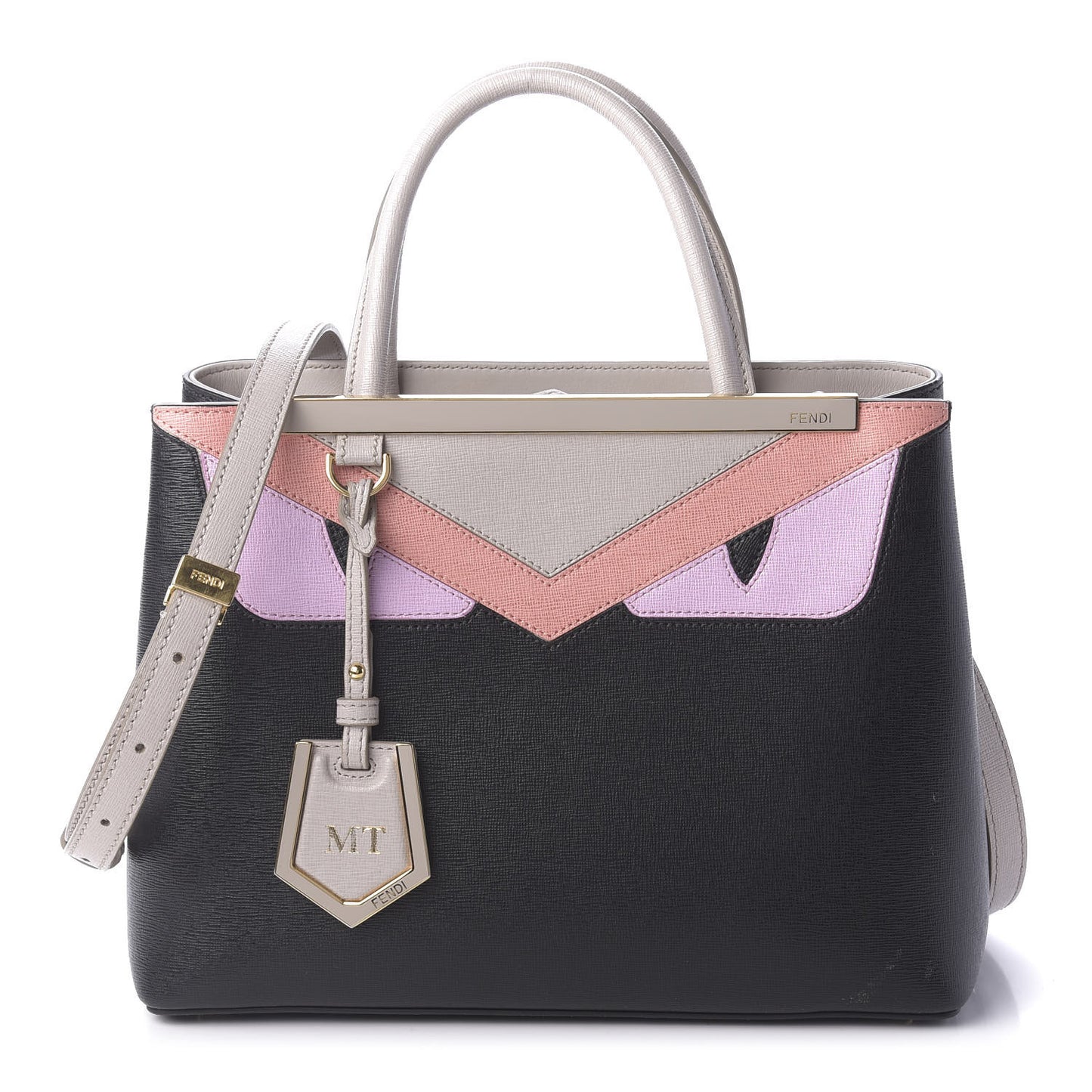 Vitello Elite Monster Petite 2Jours Tote Multicolor Black Grigio Polvere Multicolor