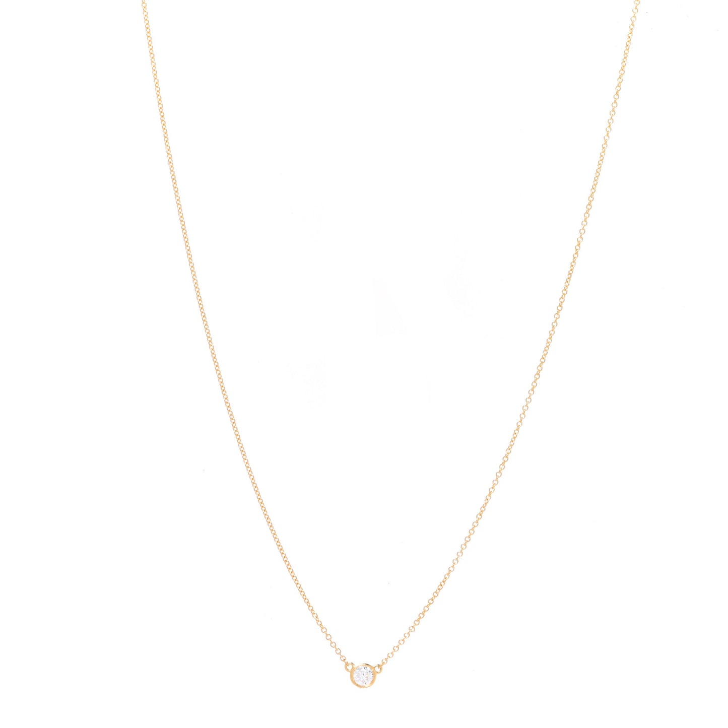 18K Yellow Gold Diamond .17ct Elsa Peretti Diamonds by the Yard Pendant Necklace