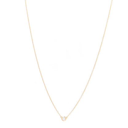 Tiffany 18K Yellow Gold Diamond .17ct Elsa Peretti Diamonds by the Yard Pendant Necklace 1 of 6