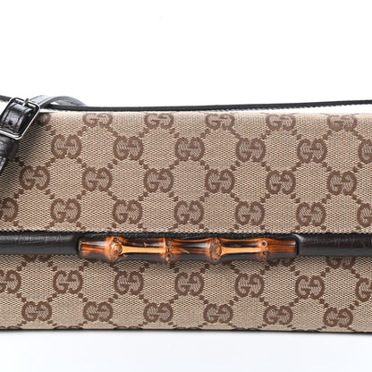 Gucci Monogram Bamboo Bar Clutch Dark Brown 7 of 9