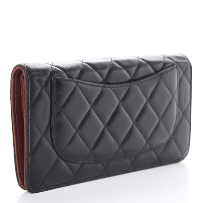 Chanel Lambskin Quilted Yen Wallet Black 3 of 17