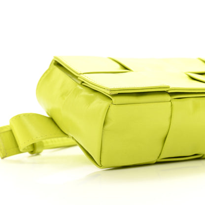 Bottega Veneta Paper Calfskin Intreccio Cassette Belt Bag Kiwi 8 of 9