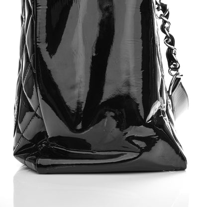 Chanel Patent Quilted Grand Shopping Tote GST Black 10 of 11