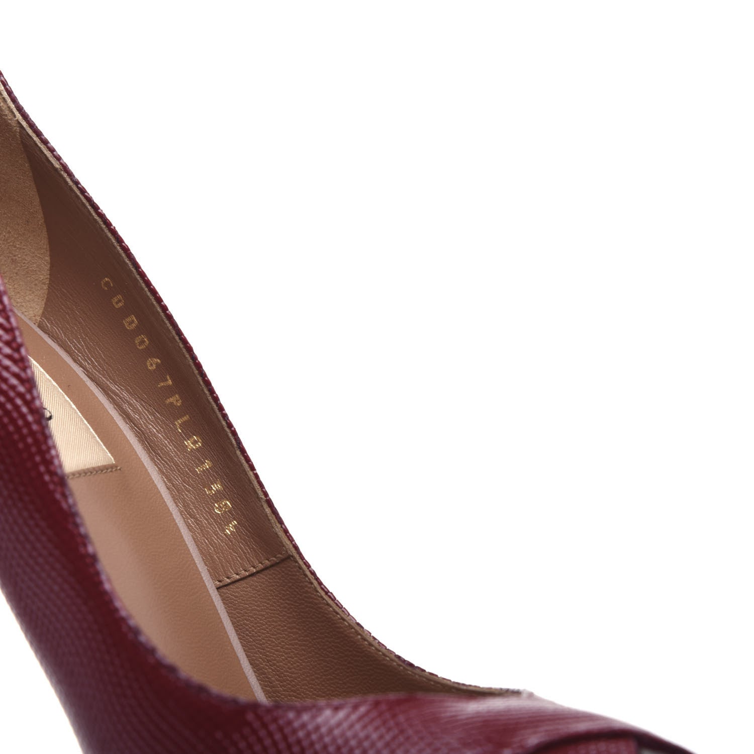 Valentino Garavani Patent Lizard Print Peep Toe 95/140mm Platform Pumps 38.5 Rosso 10 of 11