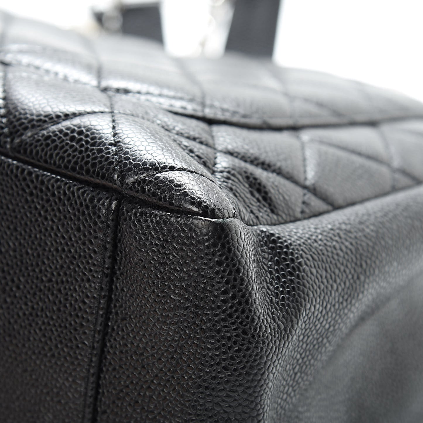 Caviar Quilted Grand Shopping Tote GST Black