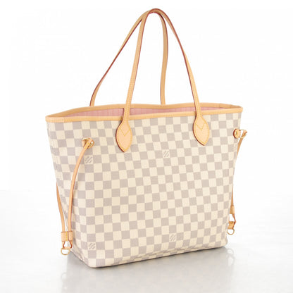 Louis Vuitton Damier Azur Neverfull MM Rose Ballerine 3 of 8