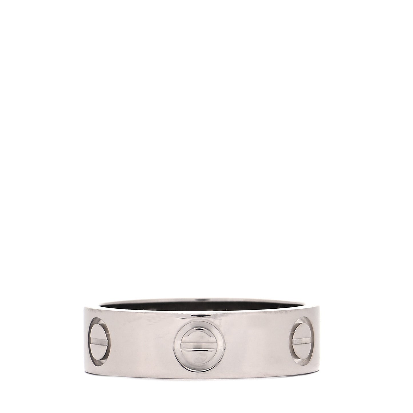 18K White Gold 6mm LOVE Ring 53 6.25