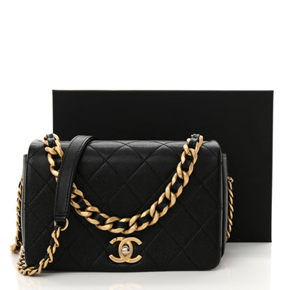 Chanel Caviar Quilted Small Fashion Therapy Flap Bag Black 11 of 11