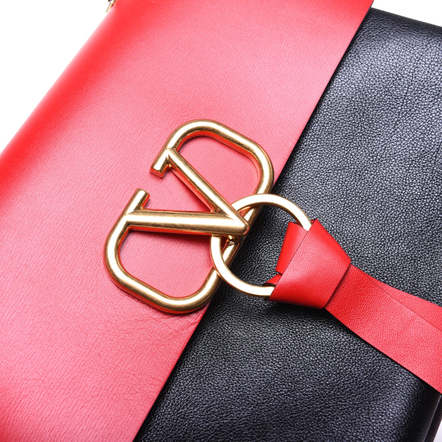 Valentino Garavani Smooth Calfskin Medium Vring Shoulder Bag Rouge Pur Cerise Black 19 of 19