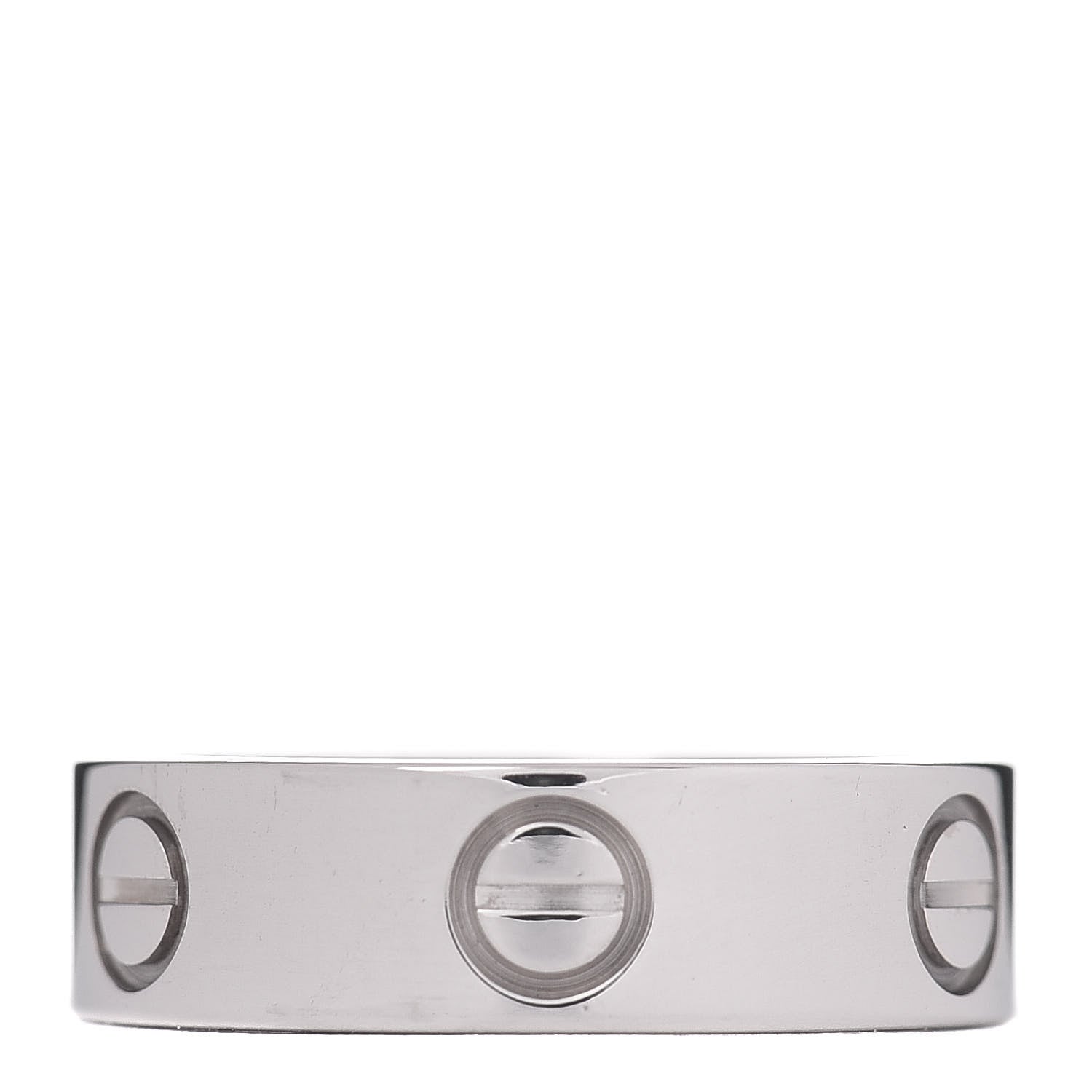 Cartier 18K White Gold 5.5mm LOVE Ring 51 5.75 3 of 4