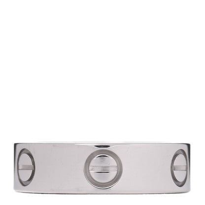 Cartier 18K White Gold 5.5mm LOVE Ring 51 5.75 3 of 4