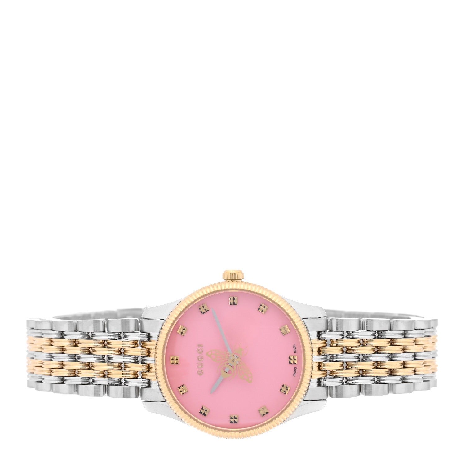 Gucci Stainless Steel 29mm G-Timeless Bee Quartz Watch Pink 2 of 5