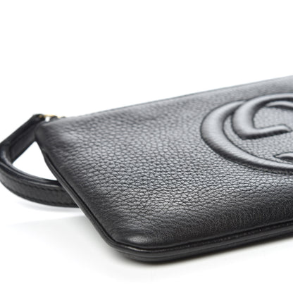 Gucci Pebbled Calfskin Soho Wristlet Black 5 of 13