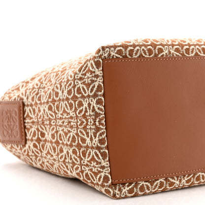 Loewe Jacquard Anagram Calfskin Small Cubi Bag Tan Pecan 9 of 10