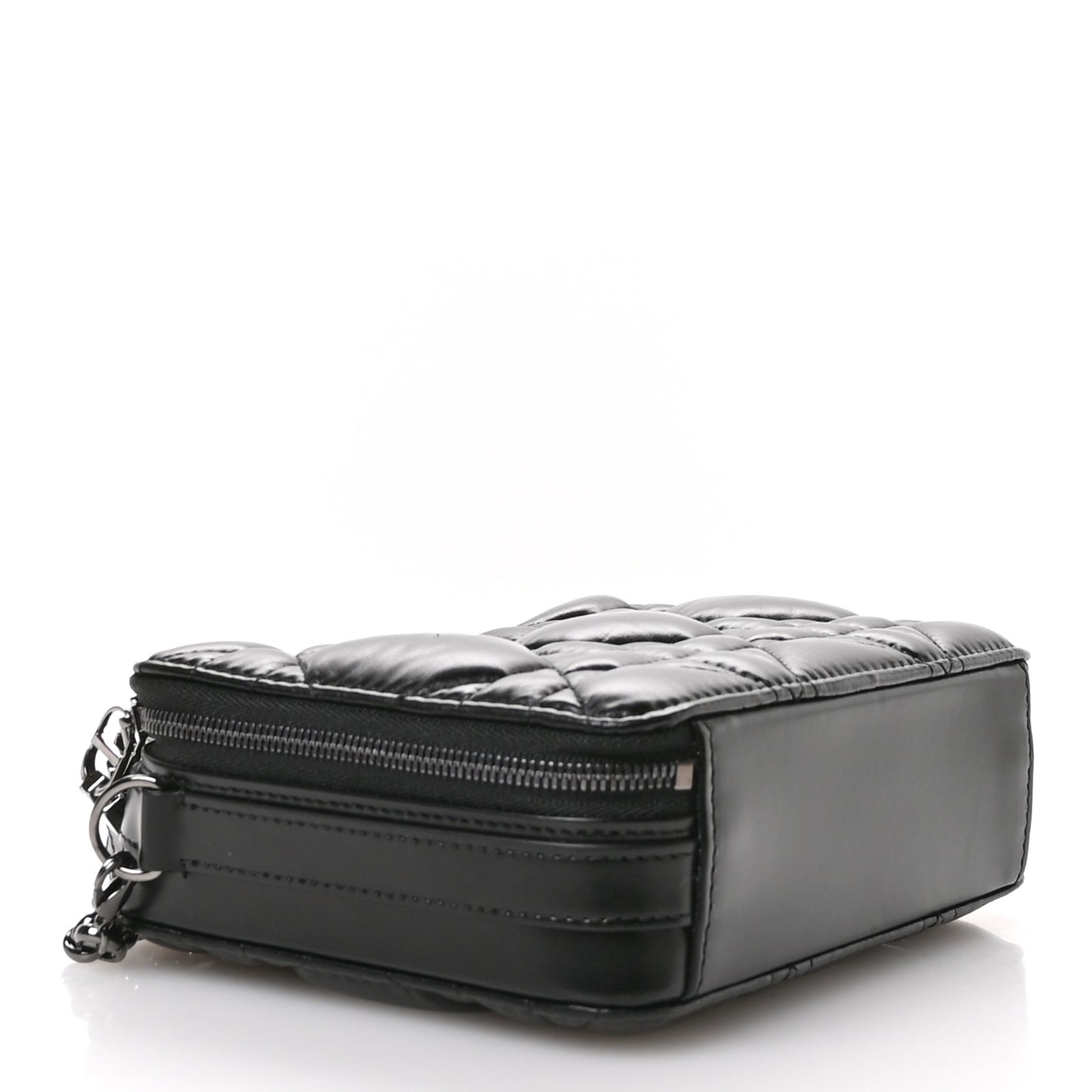 Calfskin Macrocannage Caro Box Bag Black
