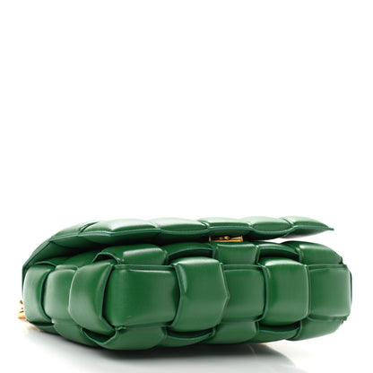 Bottega Veneta Lambskin Maxi Intreccio Padded Chain Cassette Crossbody Bag Racing Green 4 of 9