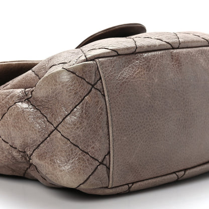 Chanel Glazed Calfskin Stitched On The Road Flap Beige 8 of 10