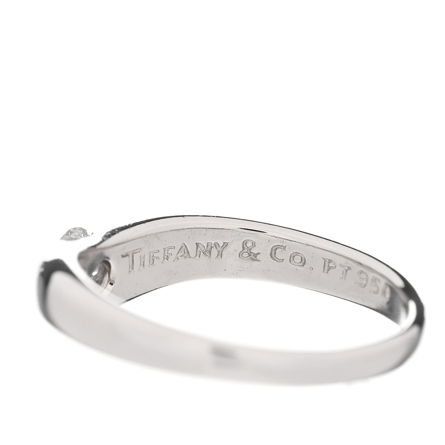 Platinum Diamond Elsa Peretti Curved Band Ring 52 6