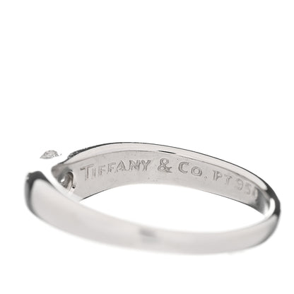 Tiffany Platinum Diamond Elsa Peretti Curved Band Ring 52 6 4 of 7