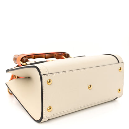 Gucci Wonka Grain Calfskin Mini Diana Tote Bag Mystic White Orange Fluo 4 of 11