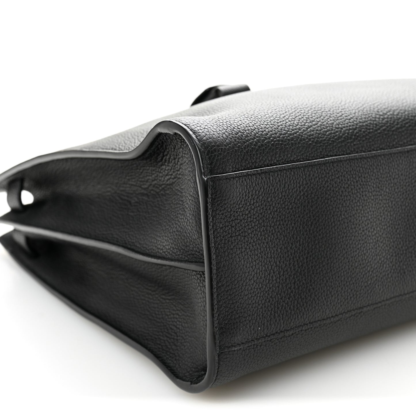 Grained Calfskin Large Thin Sac De Jour Black