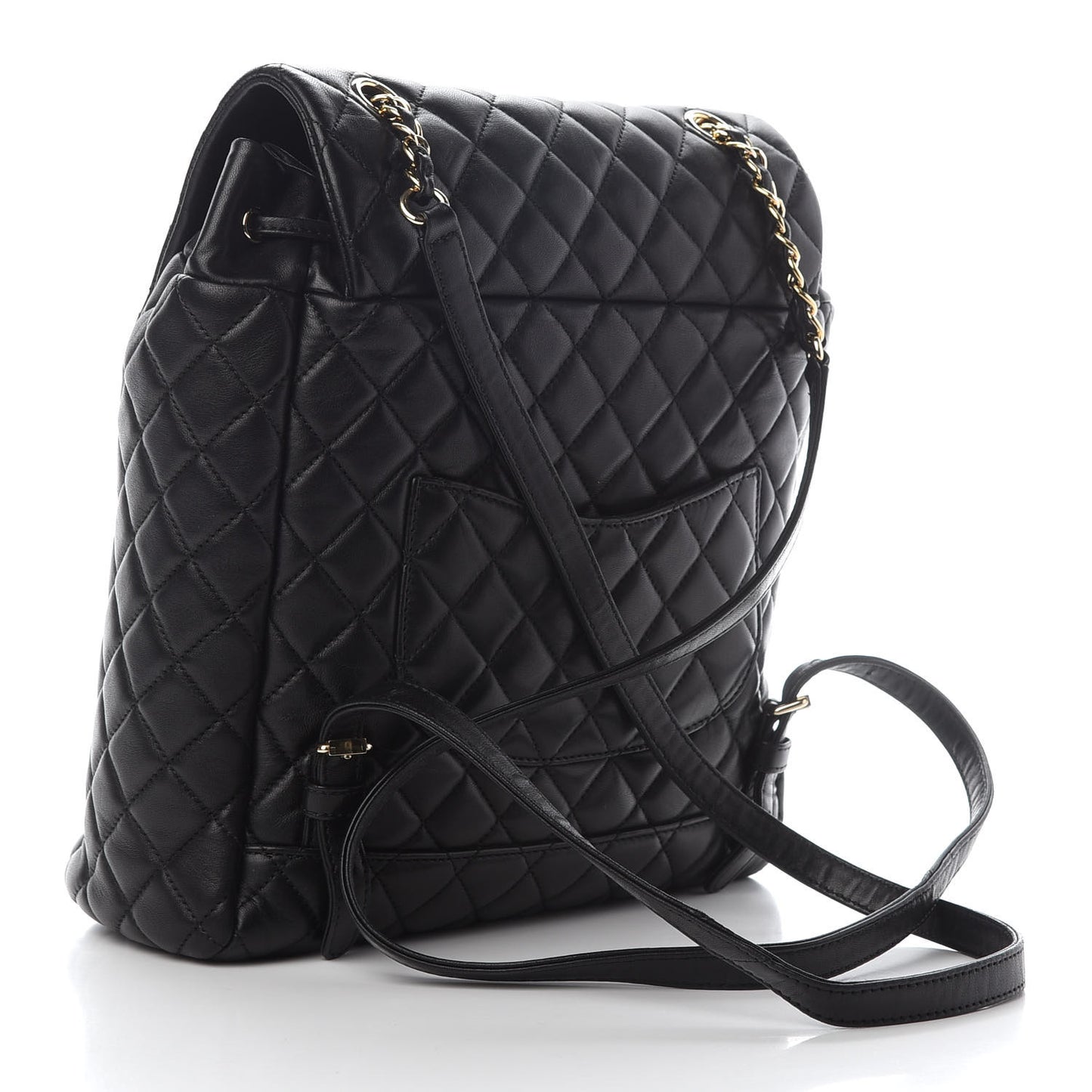 Lambskin Quilted Large Urban Spirit Backpack Black