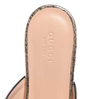 Gucci Galassia Womens GG Marmont Fringe Slippers 36.5 Platino 8 of 8