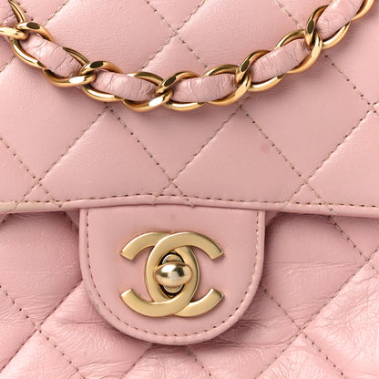 Chanel Lambskin Quilted Mini Square Flap Bag Light Pink 8 of 14