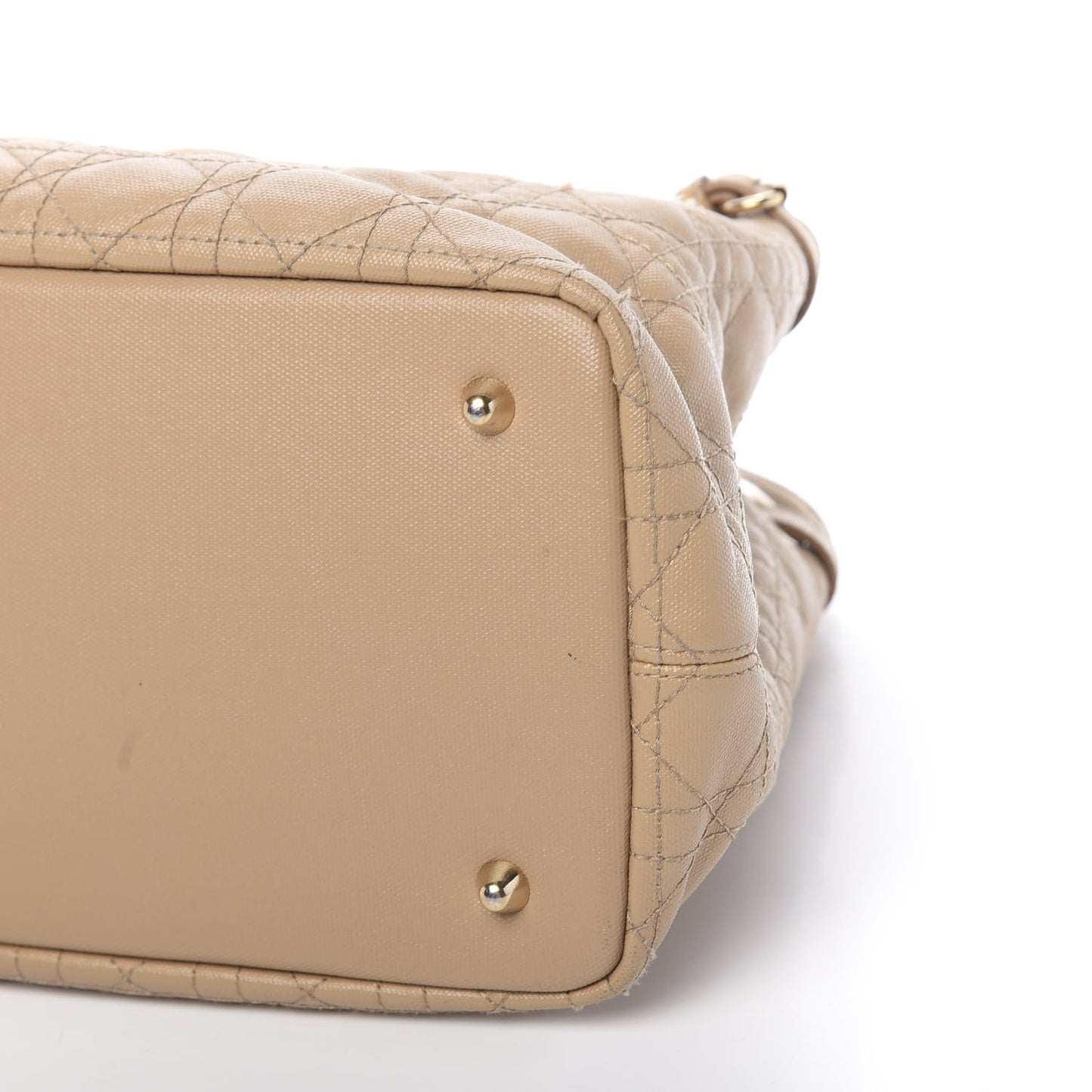 Coated Canvas Cannage Medium Panarea Tote Beige