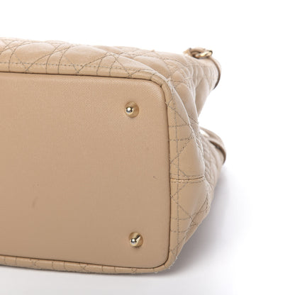 Christian Dior Coated Canvas Cannage Medium Panarea Tote Beige 10 of 20