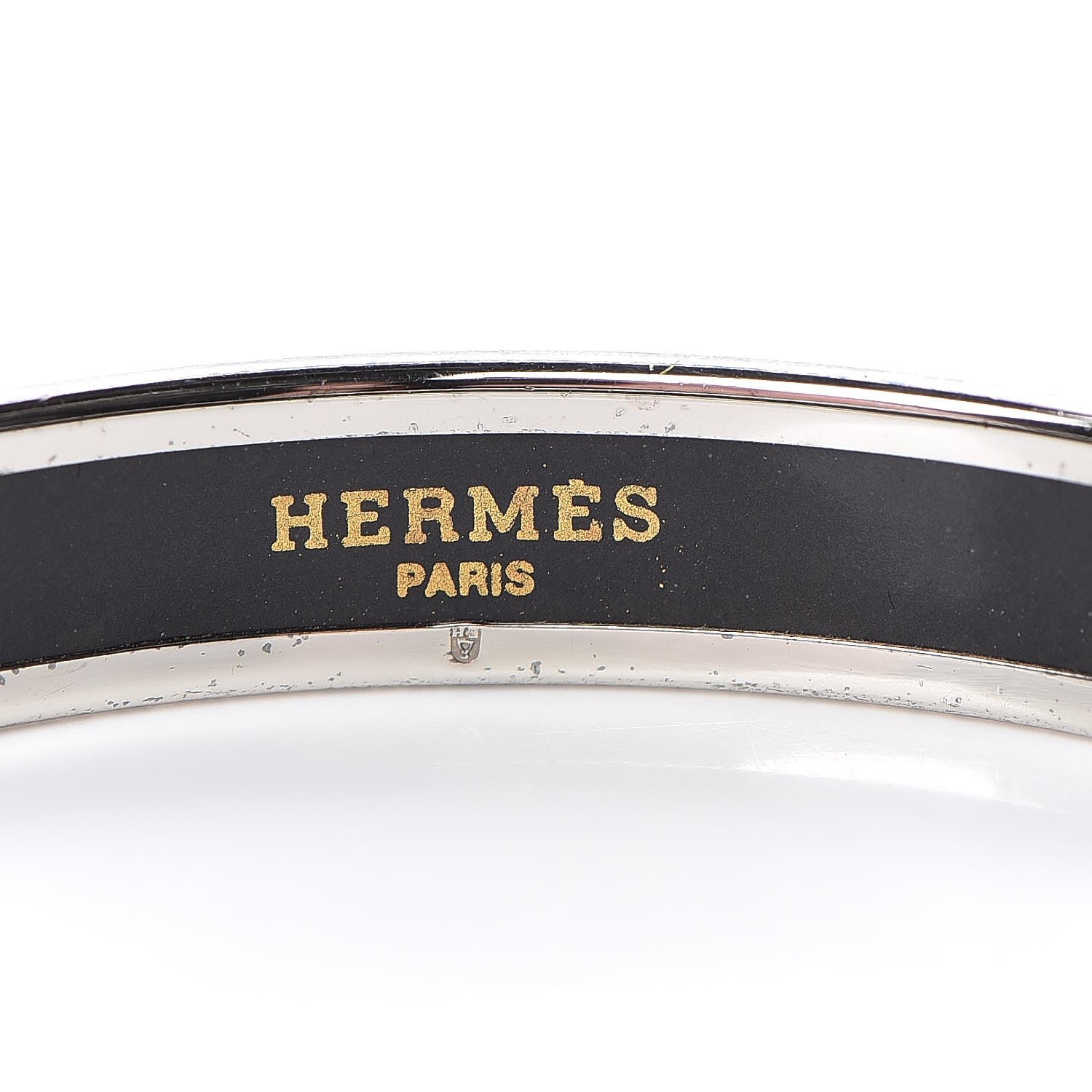 Hermes Enamel Printed Narrow Caleche Bracelet 65 Pannacotta 5 of 6