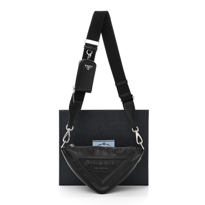 Prada Grace Lux Triangle Shoulder Bag Black 11 of 11