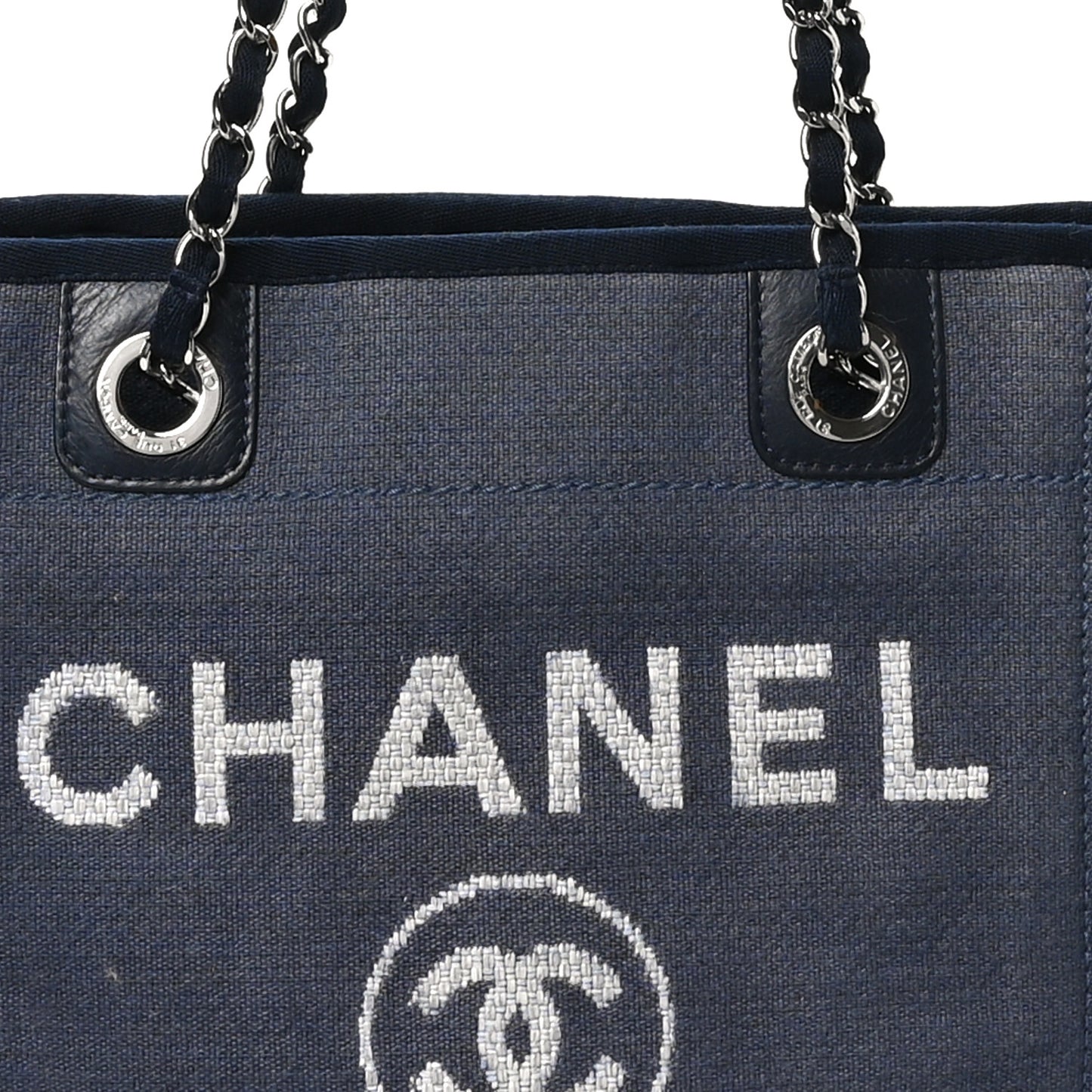 Canvas Mini Deauville Tote Blue