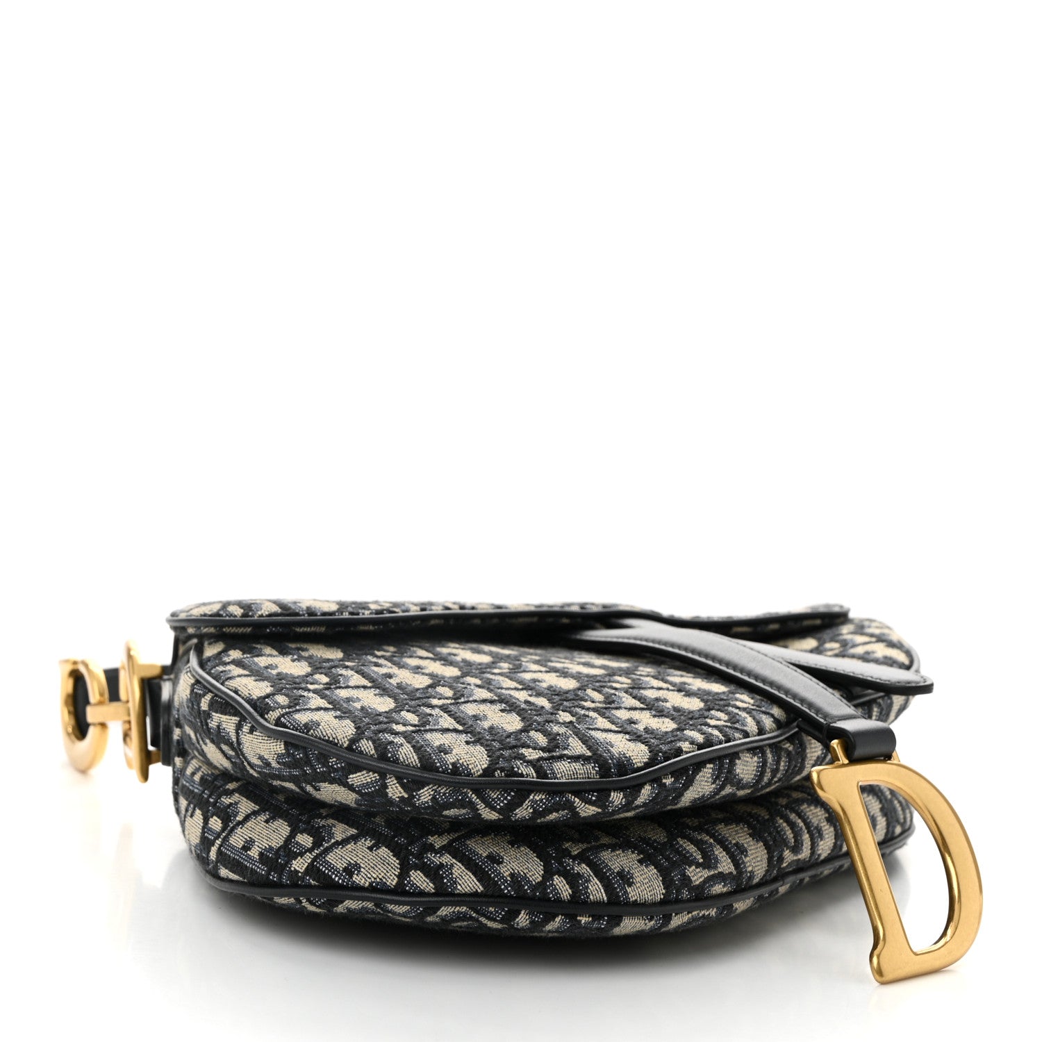 Christian Dior Oblique Saddle Bag Blue 4 of 10