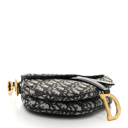 Christian Dior Oblique Saddle Bag Blue 4 of 10