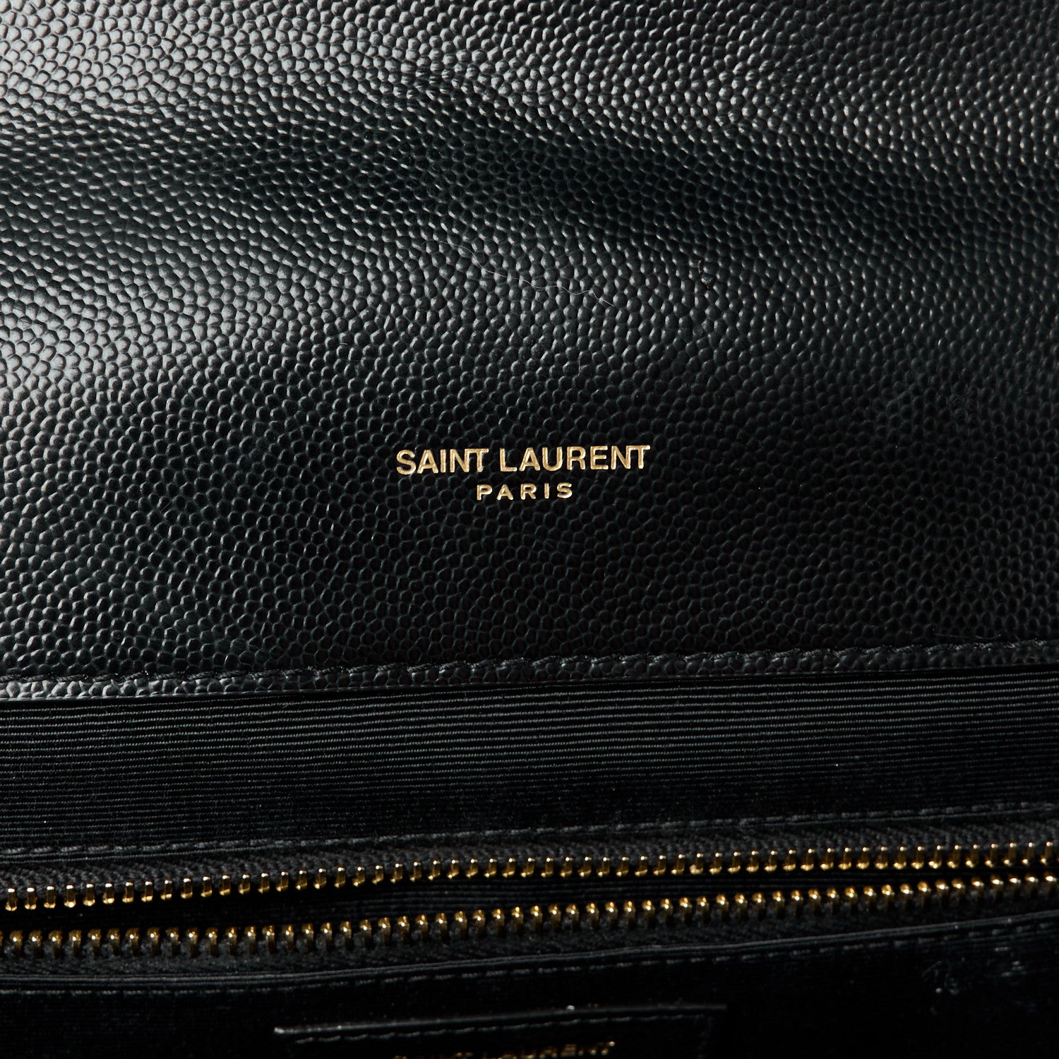 Saint Laurent Grain De Poudre Textured Mixed Matelasse Large Triquilt Monogram Satchel Black 6 of 11