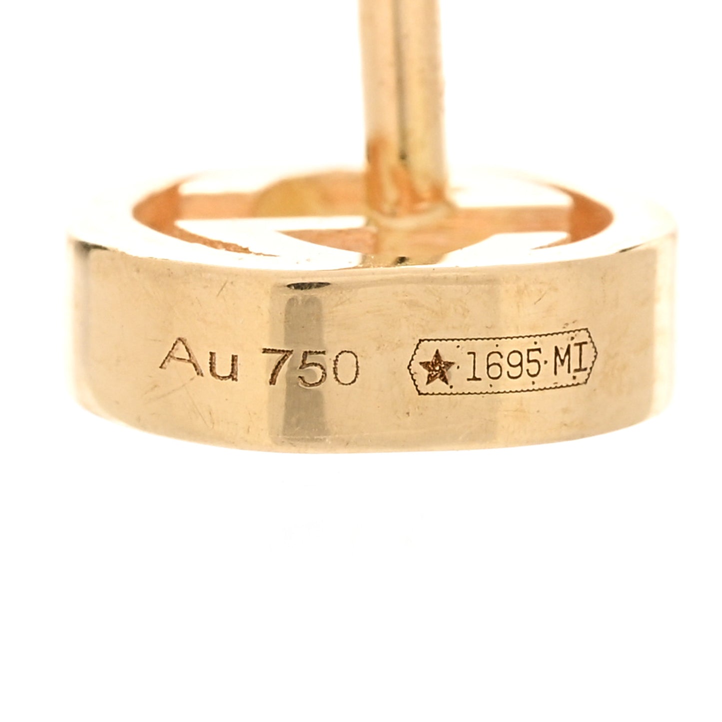 18K Yellow Gold Interlocking G Stud Earrings