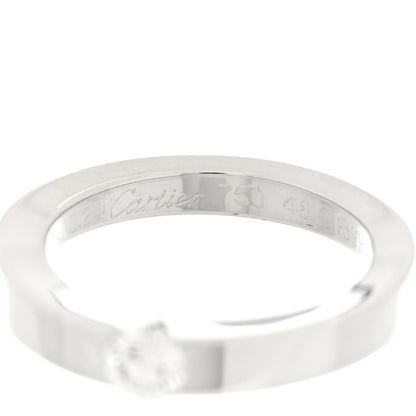 Cartier 18K White Gold Diamond .24ct Date Solitaire Ring 48 4.5 4 of 4