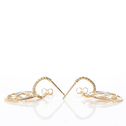 John Hardy 18K Yellow Gold Diamond Earrings 3 of 5