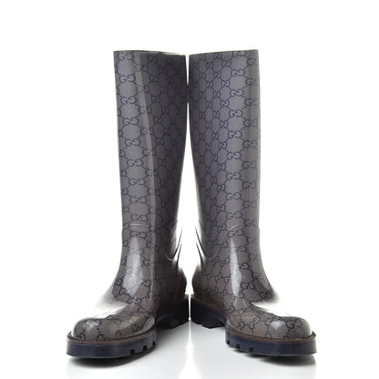 Gucci Rubber Monogram Rain Boots 37 Transparent Blue 5 of 18