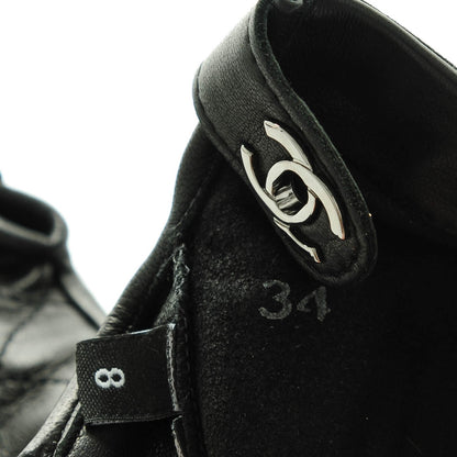 Chanel Lambskin Quilted Fingerless CC Turn Lock Gloves 8 Black 7 of 7